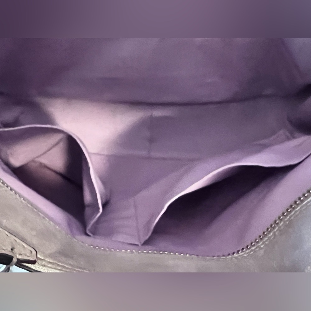 Coach-Hampton Metallic Pink/Beige Laguna Tote - Picture 15 of 16